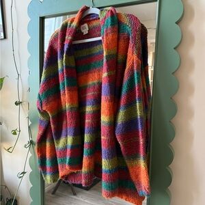 BDG Colorful Striped Knit Cardigan